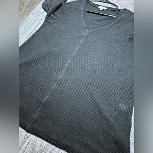 Chenault Black Textured Waffle Knit Sweater